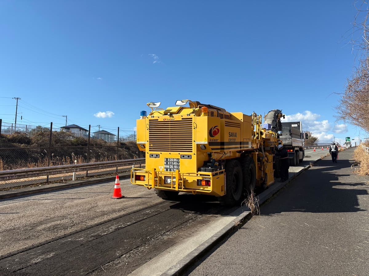 富士市株式会社一輝（いちき）の令和6年度厚原込野16号線舗装改修工事の予備切削